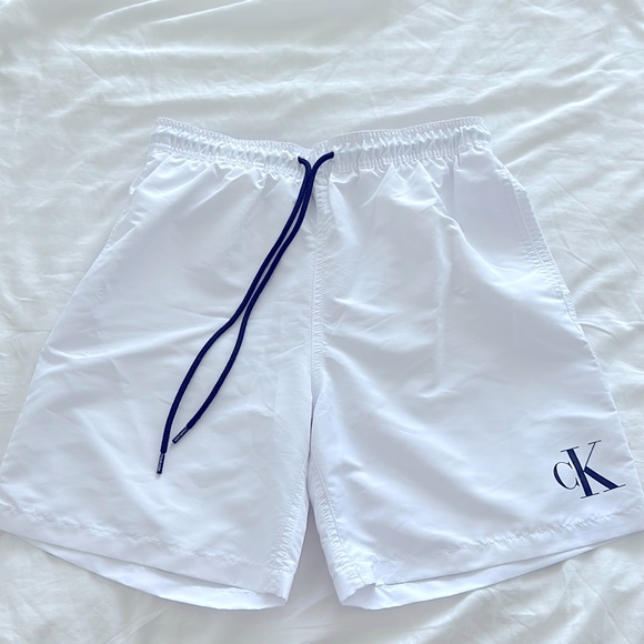 Calvin Klein Swimshorts Swimsuit White never worn - Picture 1 of 3